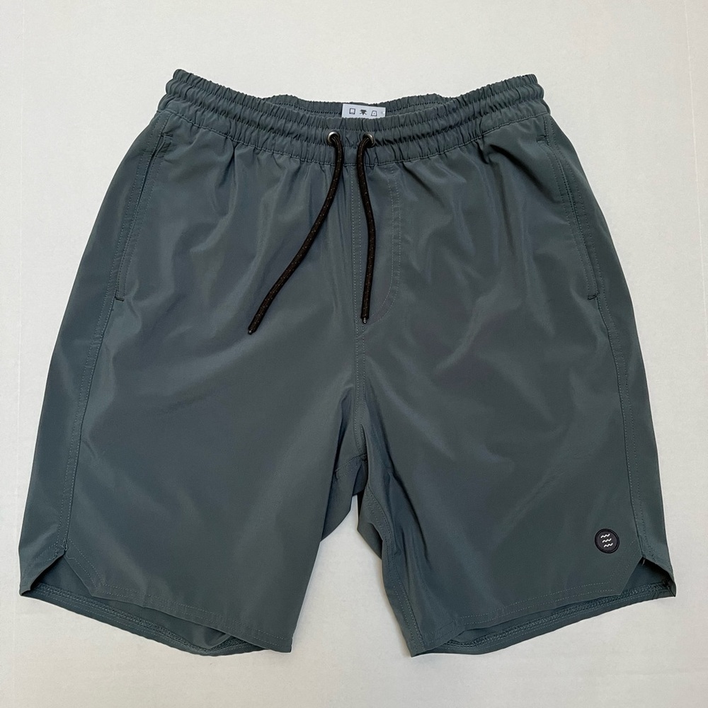 Free Fly Apparel Men's Athletic Shorts in Slate Gray with Black Drawstring